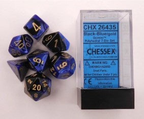 CHX 26435 Gemini Black-Blue/Gold 7-Die Set