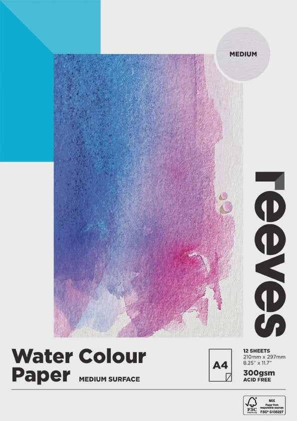 WATERCOLOR PAD REEVES 300GSM A4 CP FSCMX