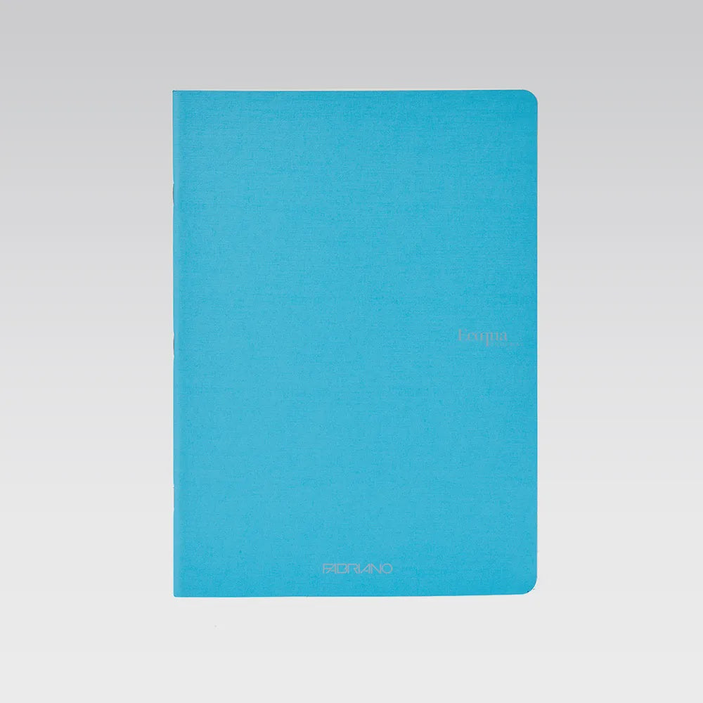 FABRIANO ECOQUA NOTEBOOK STAPLED DOTS A5 TURQUOISE 40SHTSHTS