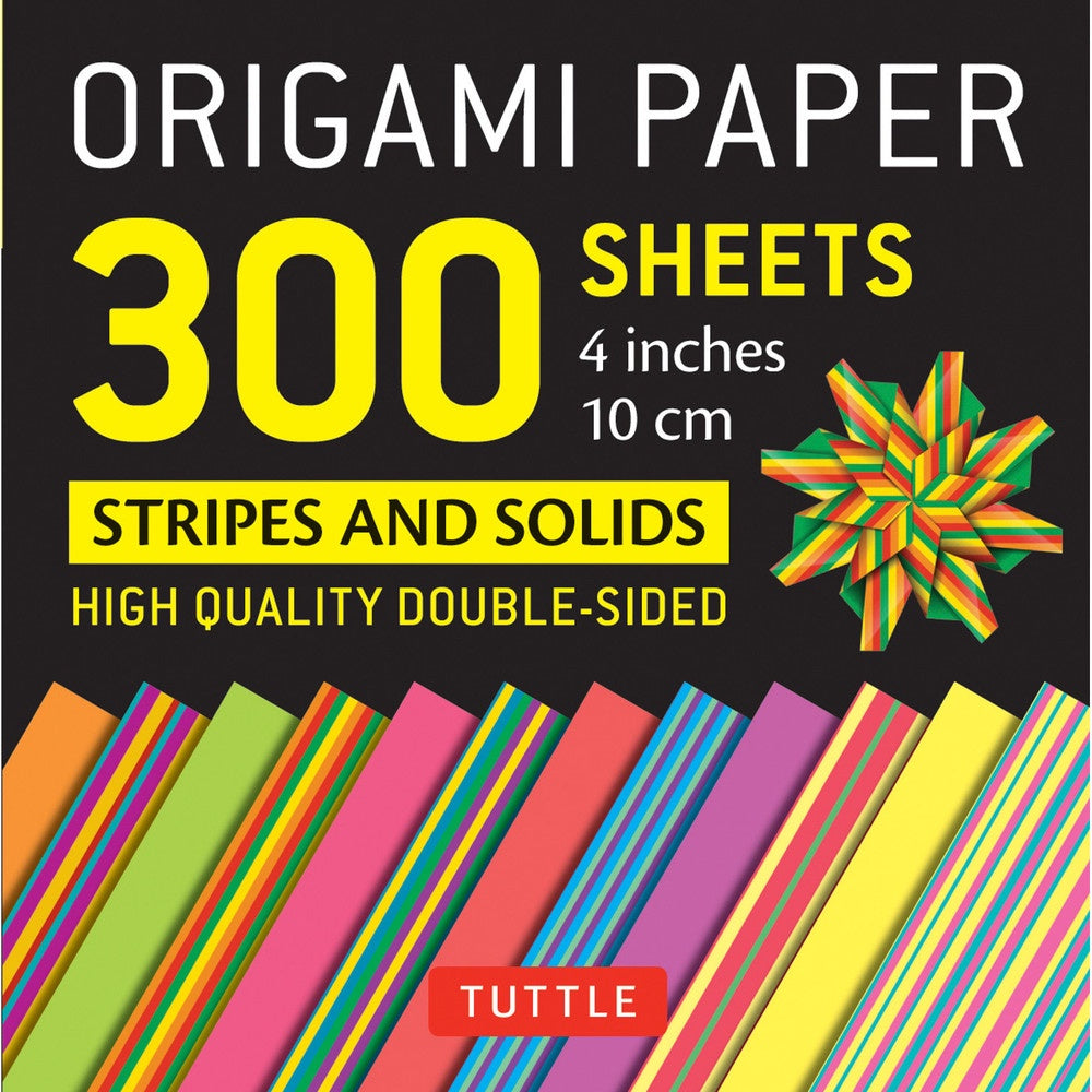 Origami Paper 300 sheets Stripes and Solids 4