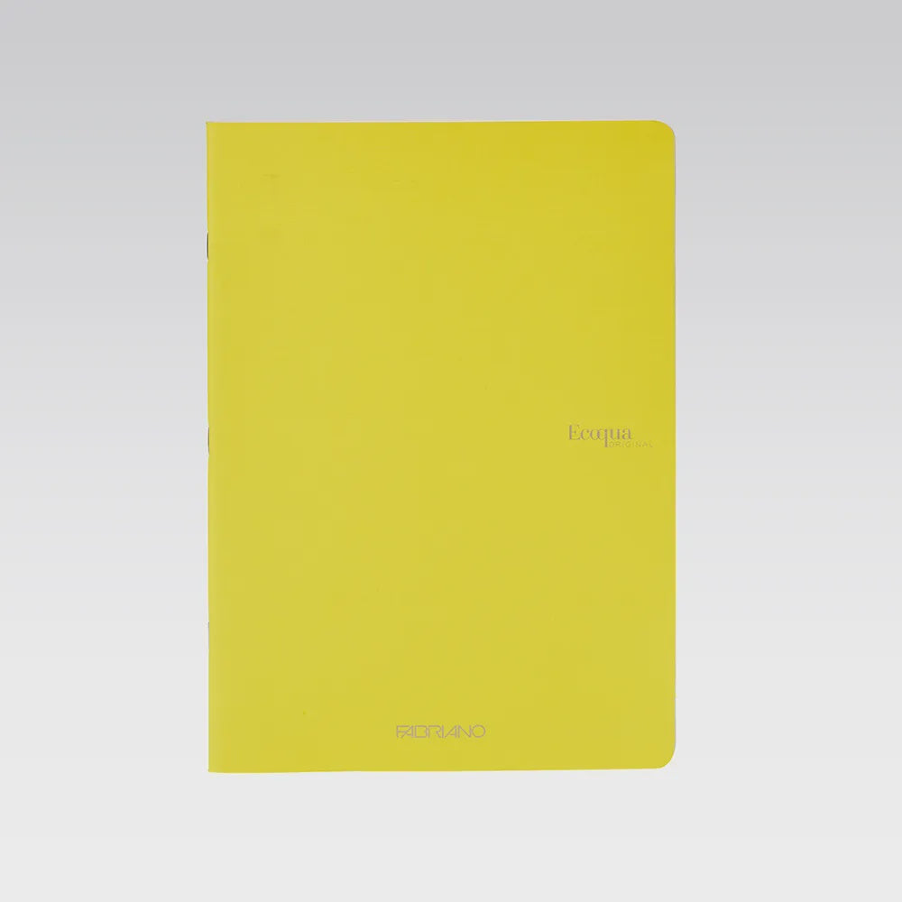 FABRIANO ECOQUA NOTEBOOK STAPLED DOTS A5 LEMON 40SHTSHTS BLACK