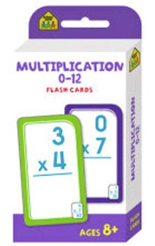 School Zone Multiplication 0-12 Flash Cards
