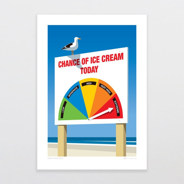 BLANK CARD CHANCE OF ICE CREAM G. JONES