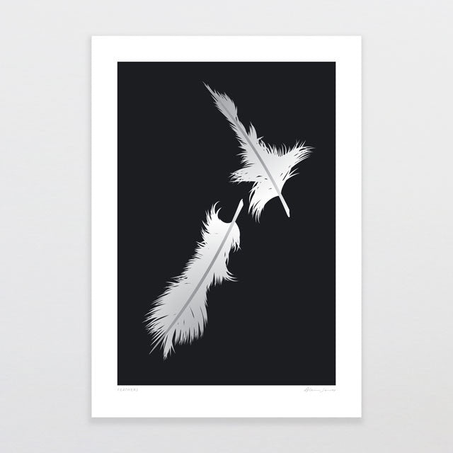 BLANK CARD FEATHERS G. JONES