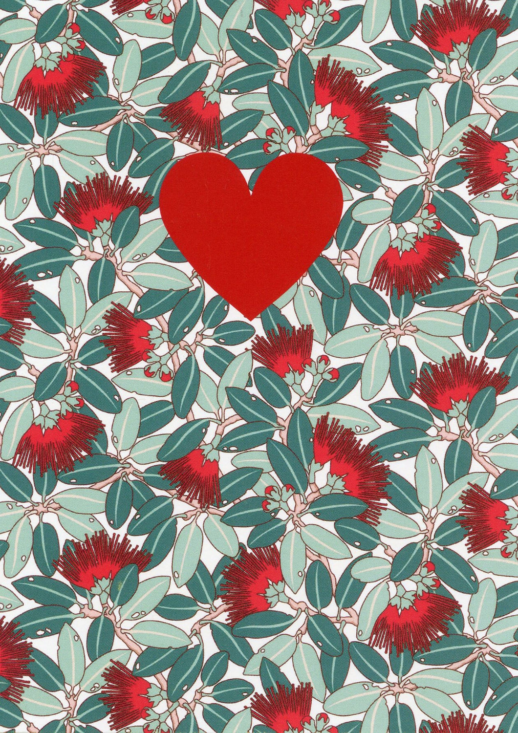 CARD OXTED PHOUTUKAWA RED HEART