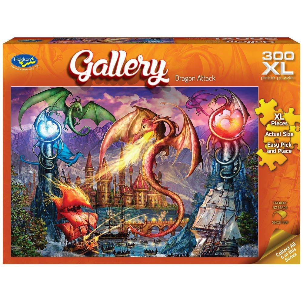 GALLERY S7 300 PIECE XL JIGSAW PUZZLE DRAGON ATTACK