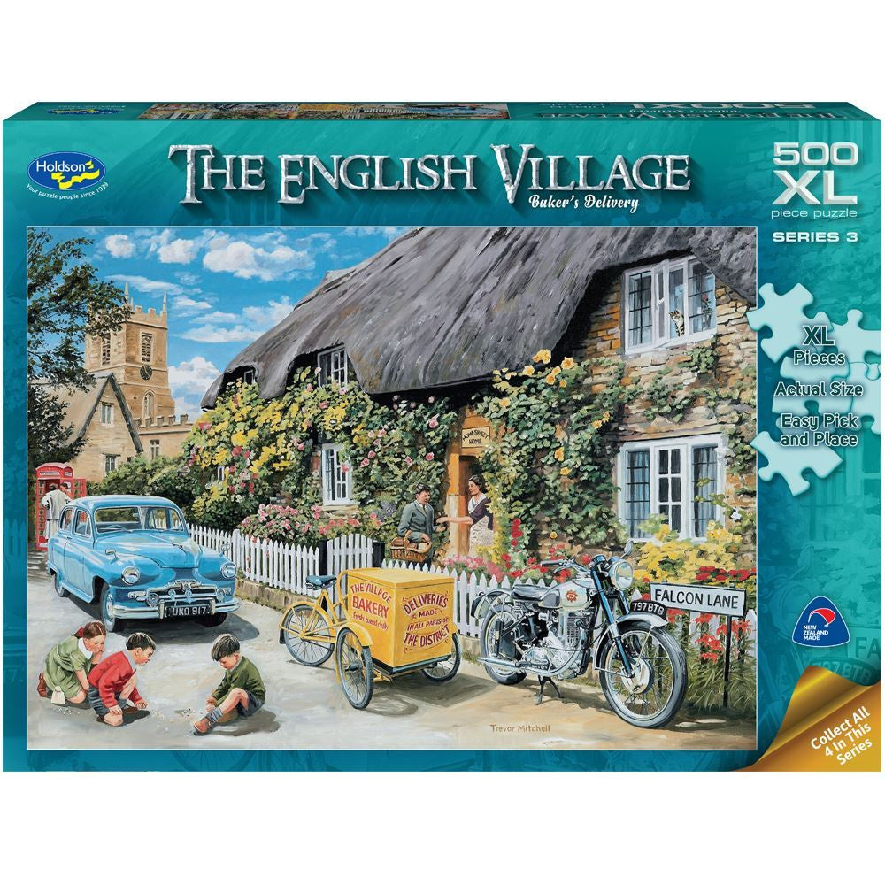 THE ENGLISH VILLAGE S3 500 PIECE XL JIGSAW BAKERS DELIVERY