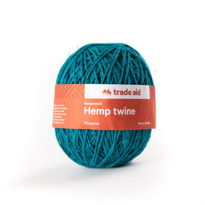 Hemp Twine Smokey Aqua