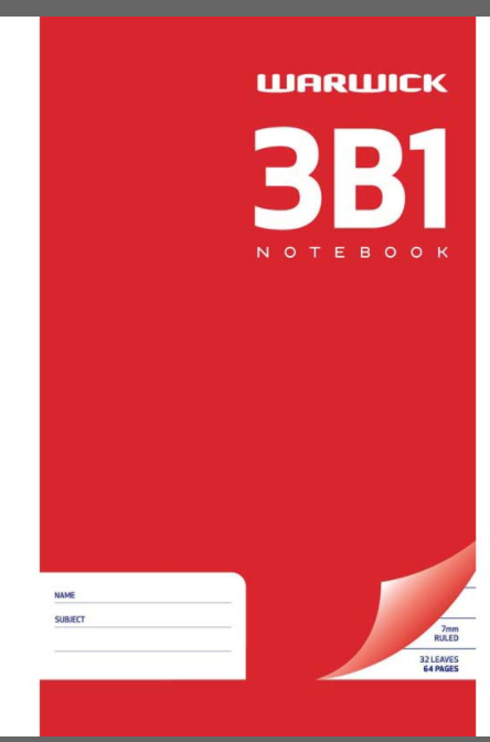 NOTEBOOK WARW 3B1 LIMP 7MM 32LF
