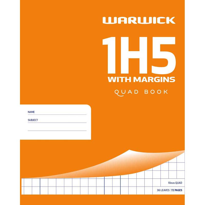 EXERCISE BOOK WARW 1H5 W/MARG 36LF