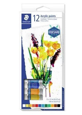 Staedtler Pack 12 12ml Acrylic Paints