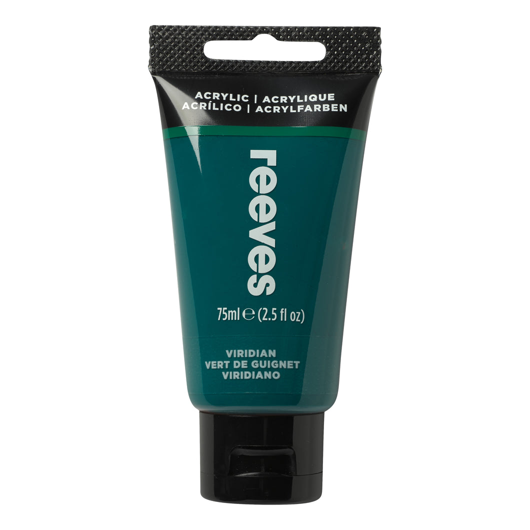 REEVES FINE ACRYLIC 75ML VIRIDIAN