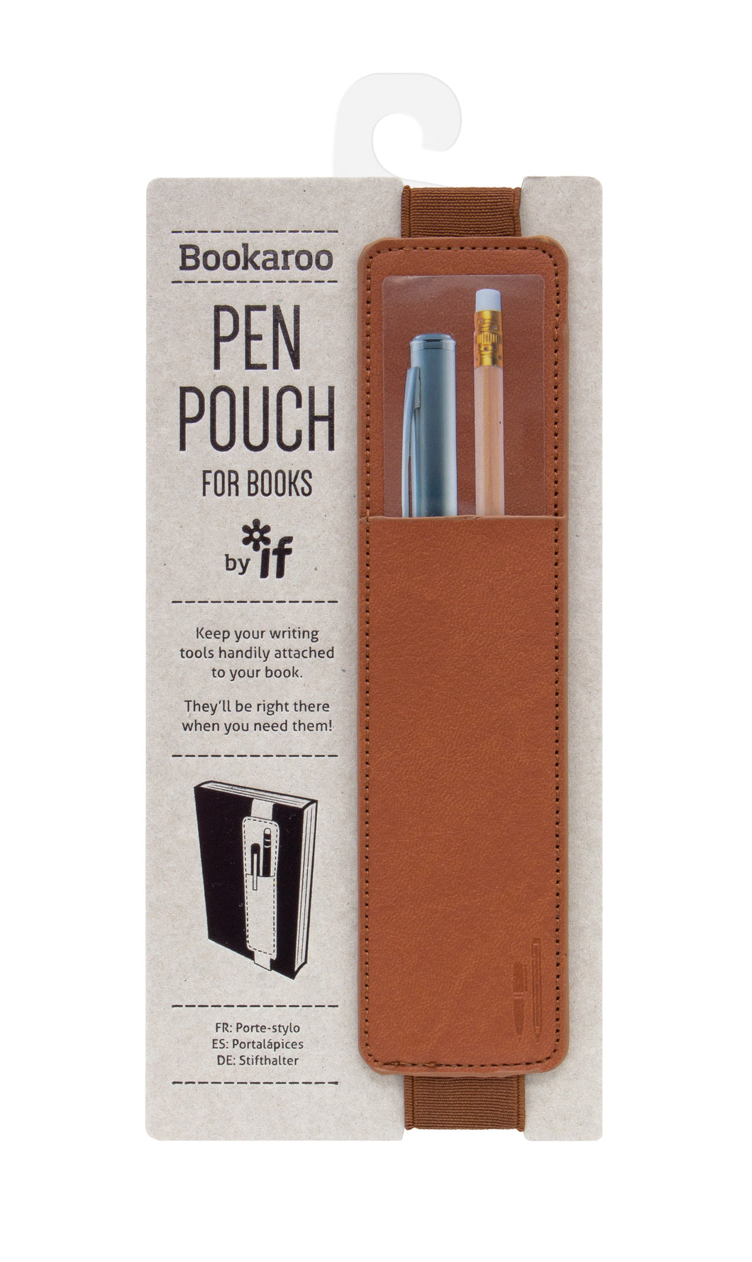 BOOKAROO PEN POUCH BROWN