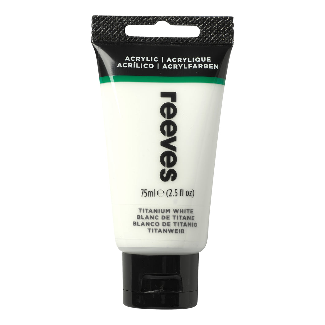 REEVES FINE ACRYLIC 75ML TITANIUM WHITE