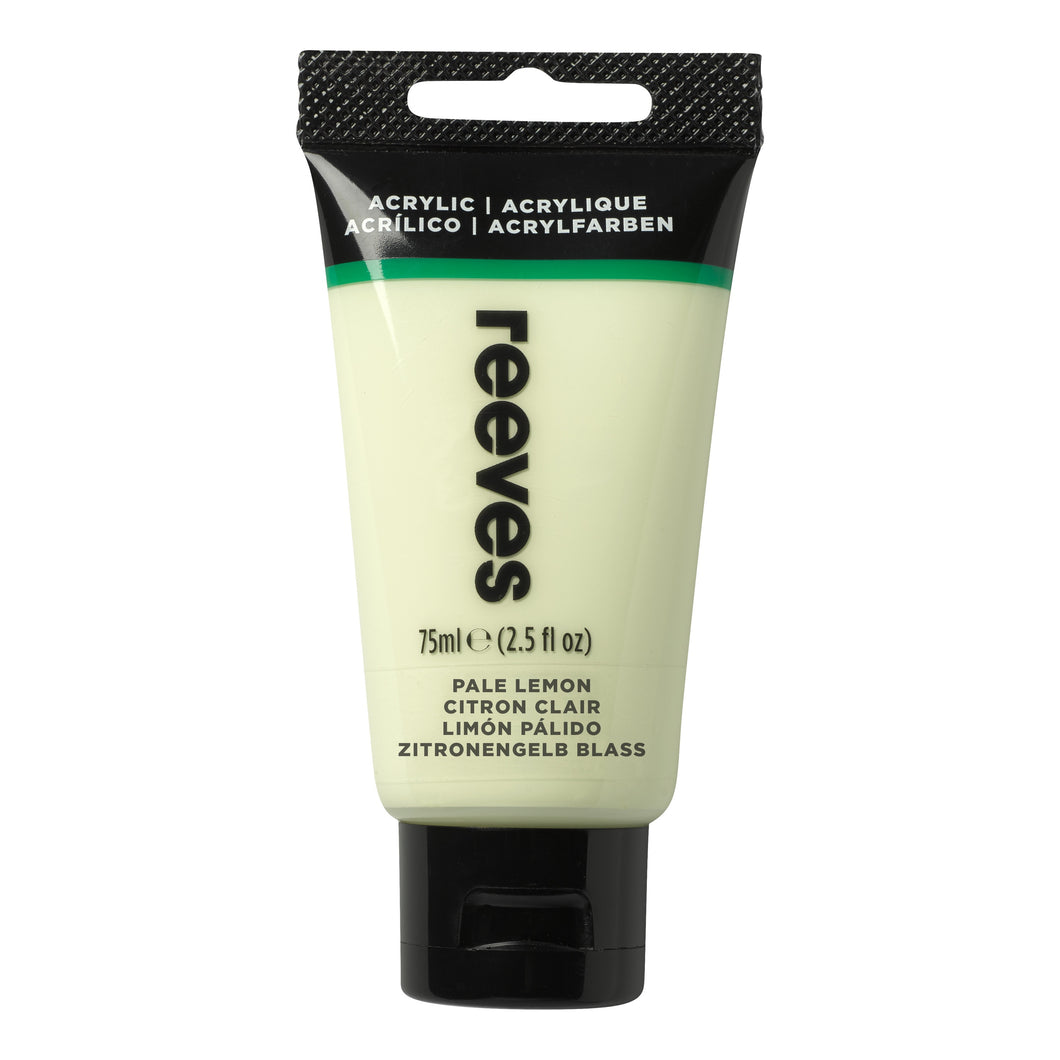 REEVES FINE ACRYLIC 75ML PALE LEMON YELLOW