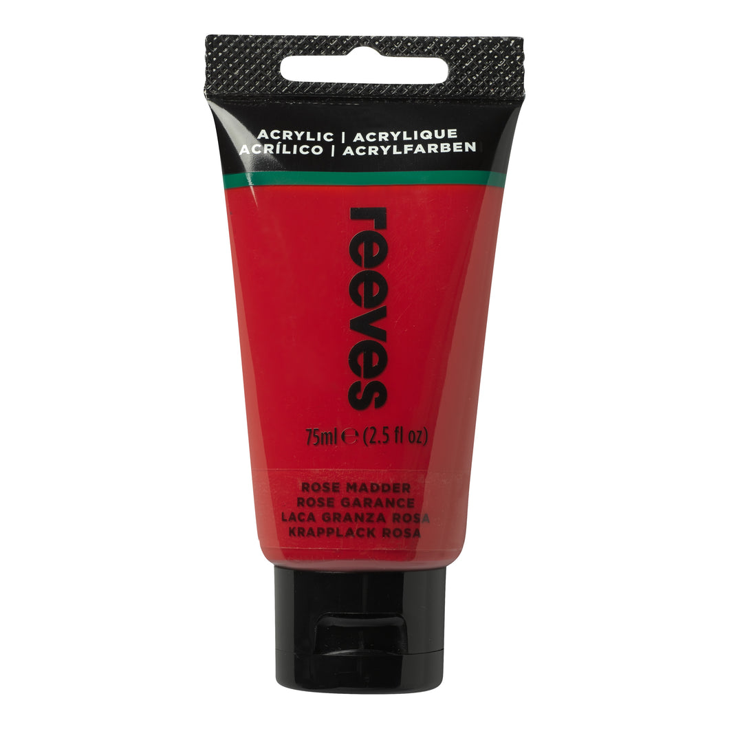 REEVES FINE ACRYLIC 75ML ROSE MADDER