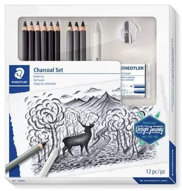 Mars Lumograph Mixed Charcoal Set