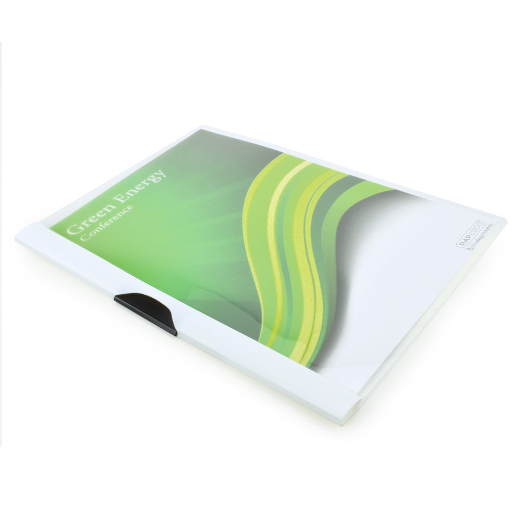 RAPESCO ECO CLIP FILE A4 WHITE BIODEGRADABLE