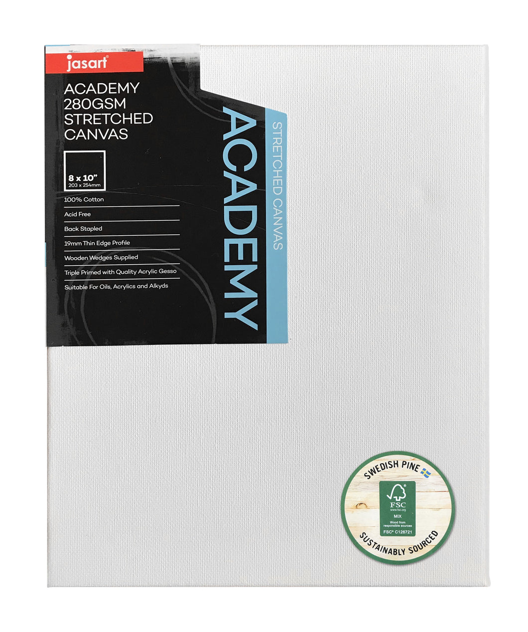JASART ACADEMY CANVAS THIN EDGE 8X8INCH FSC MIX CREDIT