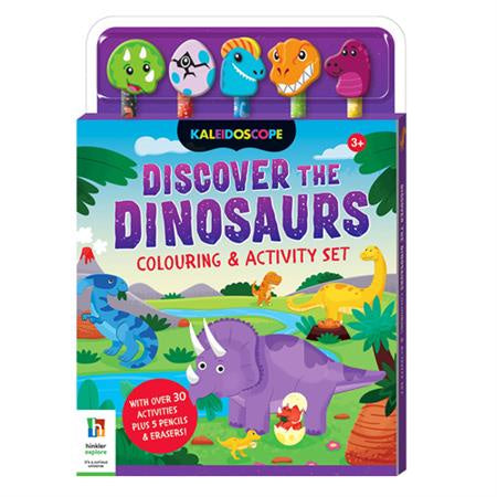 DISCOVER THE DINOSAURS COLOURING AND ACTIVITY BOOK