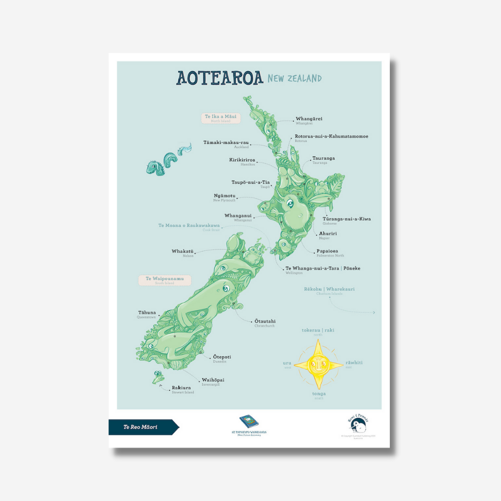 Te Reo Māori - Aotearoa New Zealand A3 Wall Poster