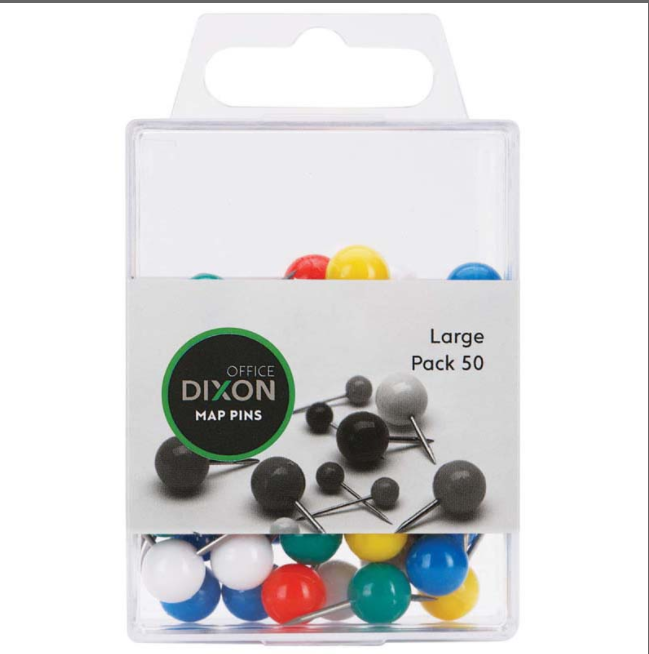 MAP PINS DIXON LARGE ASSORTED