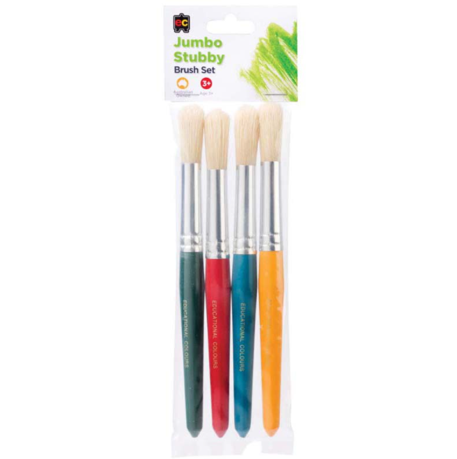 BRUSH EC STUBBY ROUND PK 4