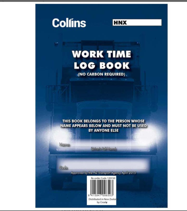 LOG BOOK COLLINS VEHICLE 44LF