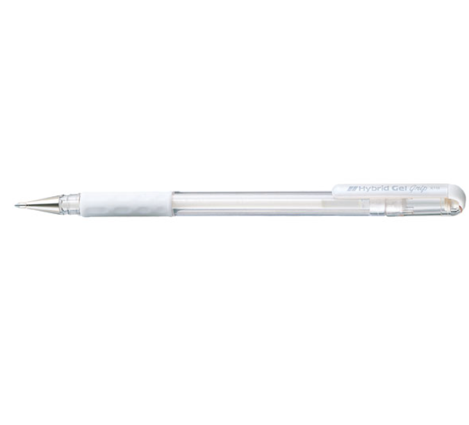 PEN GEL PENTEL HYBRID GRIP 0.8MM WHITE