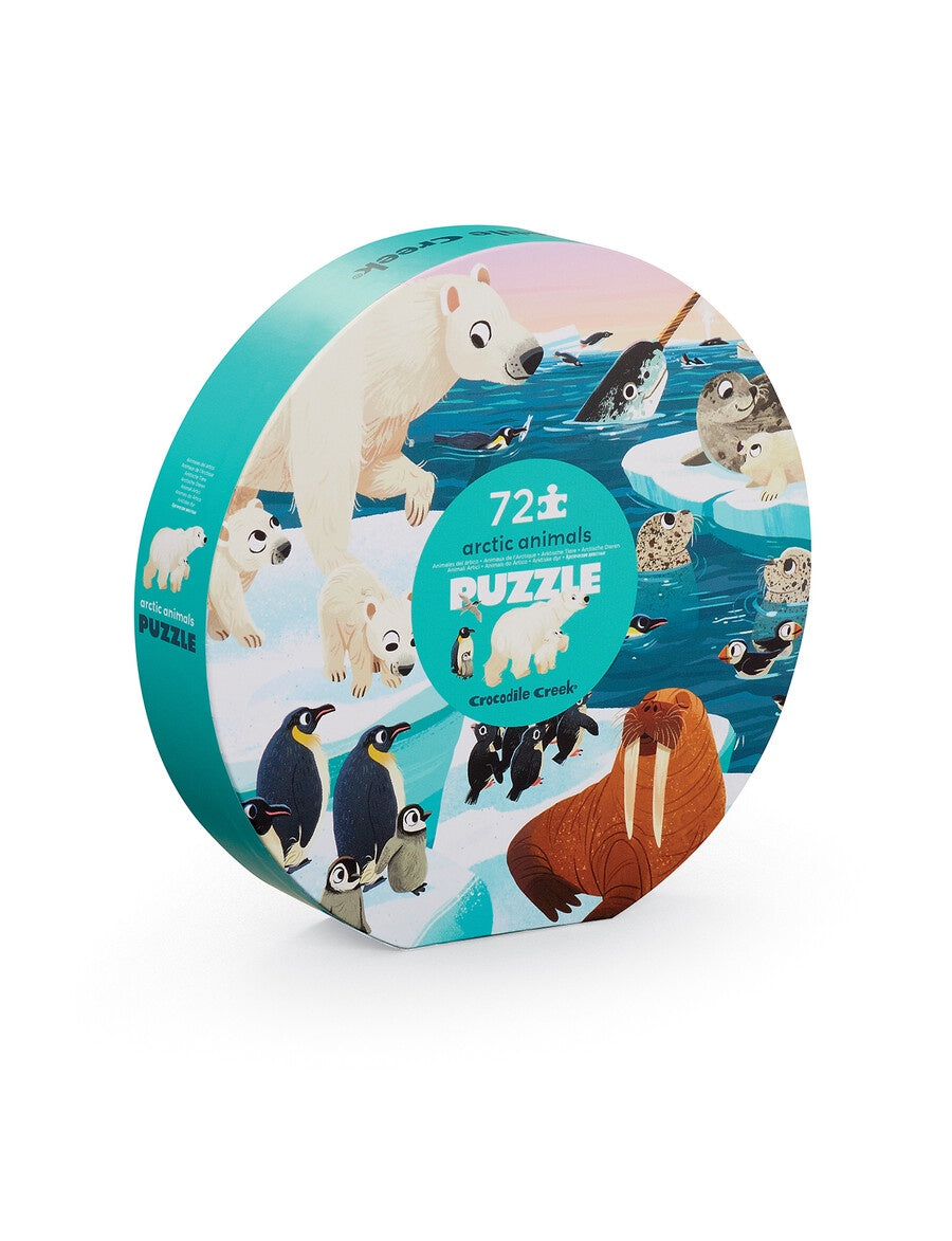 Croc Creek 72pc Round Box Puzzle Arctic Animals