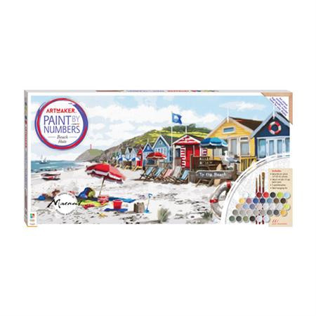 Art Maker Paint by Numbers Canvas Beach Huts