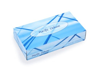 FACIAL TISSUES PACIFIC DELUX 2PLY WHITE BX 100