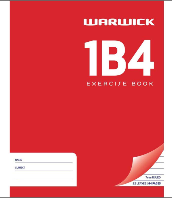 EXERCISE BOOK WARW 1B4 7MM 32LF