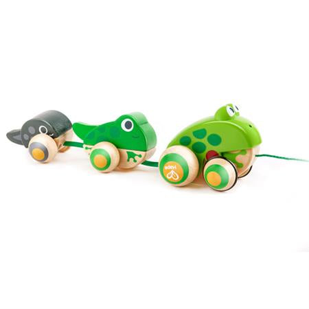 Hape Pull-Along Frog Family