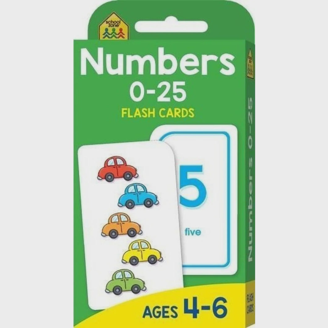 School Zone: Numbers 0-25 Flash Cards (2017 Ed)