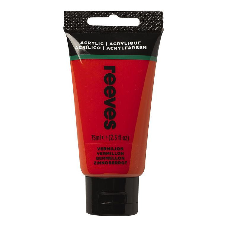 PAINT REEVES ACRYLIC 75ML VERMILLION