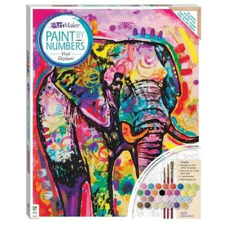 Art Maker Paint by Numbers Canvas: Vivid Elephant